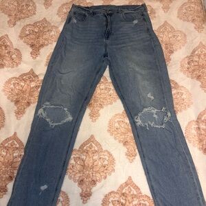 American Eagle Outfitters Ripped Blue Skinny Jeans
